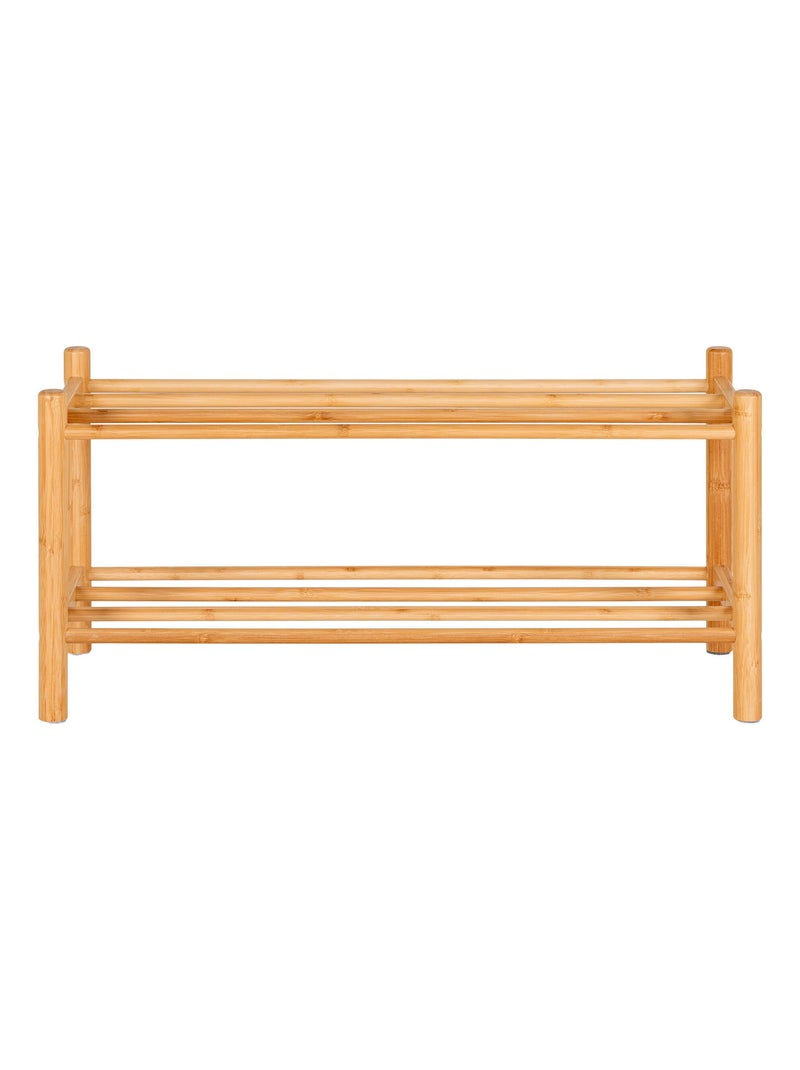 Étagère à chaussures Manaus - Étagère à chaussures, bambou, nature, 70x27x33 cm Beige - Kiabi