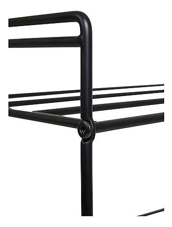 Étagère à chaussures Swansea - Étagère à chaussures, acier, 3 étagères, noir 49,5x25x60 cm