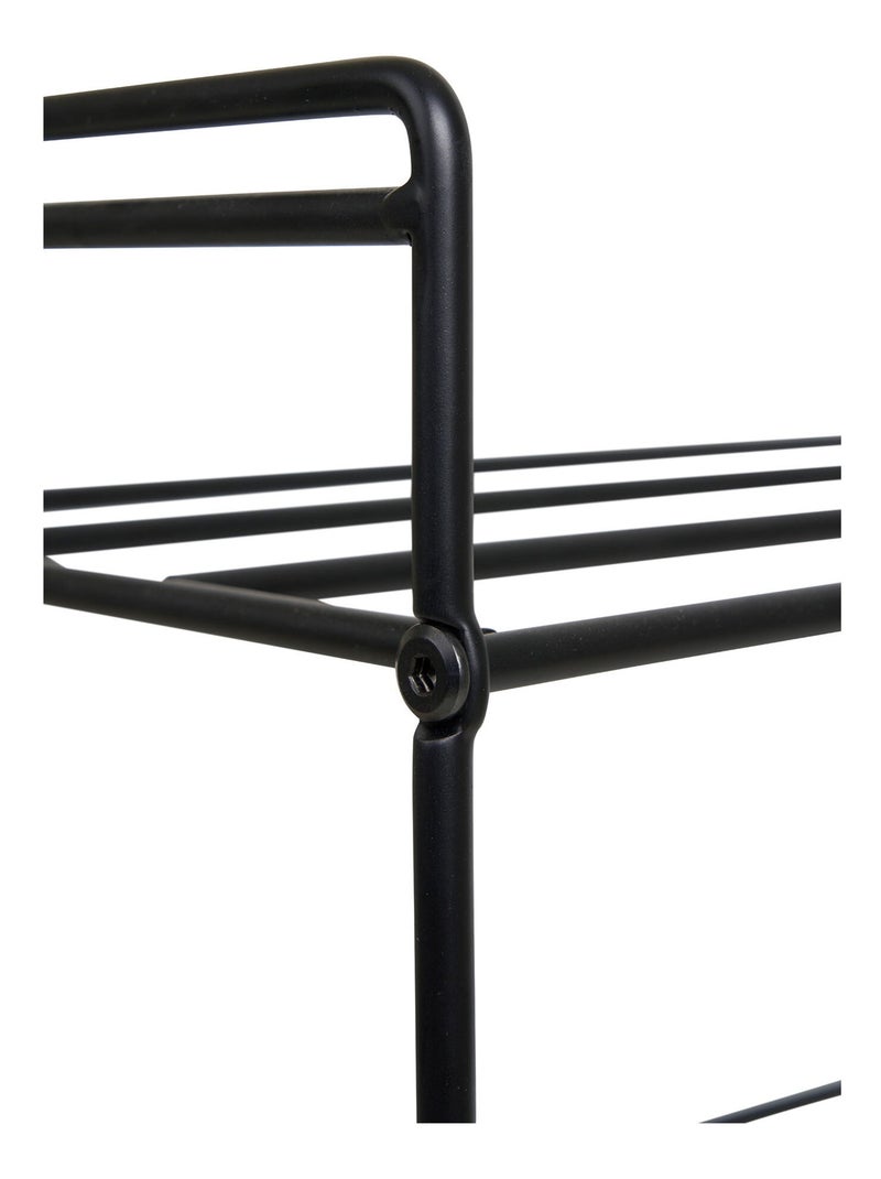 Étagère à chaussures Swansea - Étagère à chaussures, acier, 3 étagères, noir 49,5x25x60 cm Noir - Kiabi