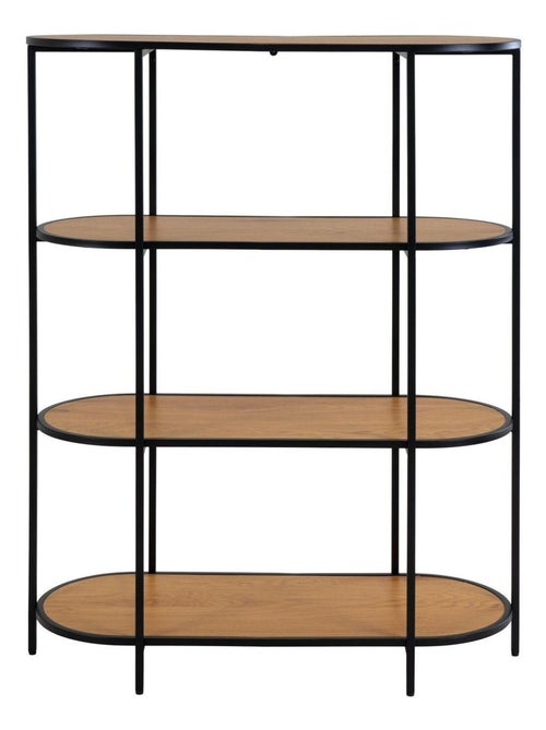 Étagère aspect chêne ovale à 4 étage avec cadre - House Nordic - Kiabi
