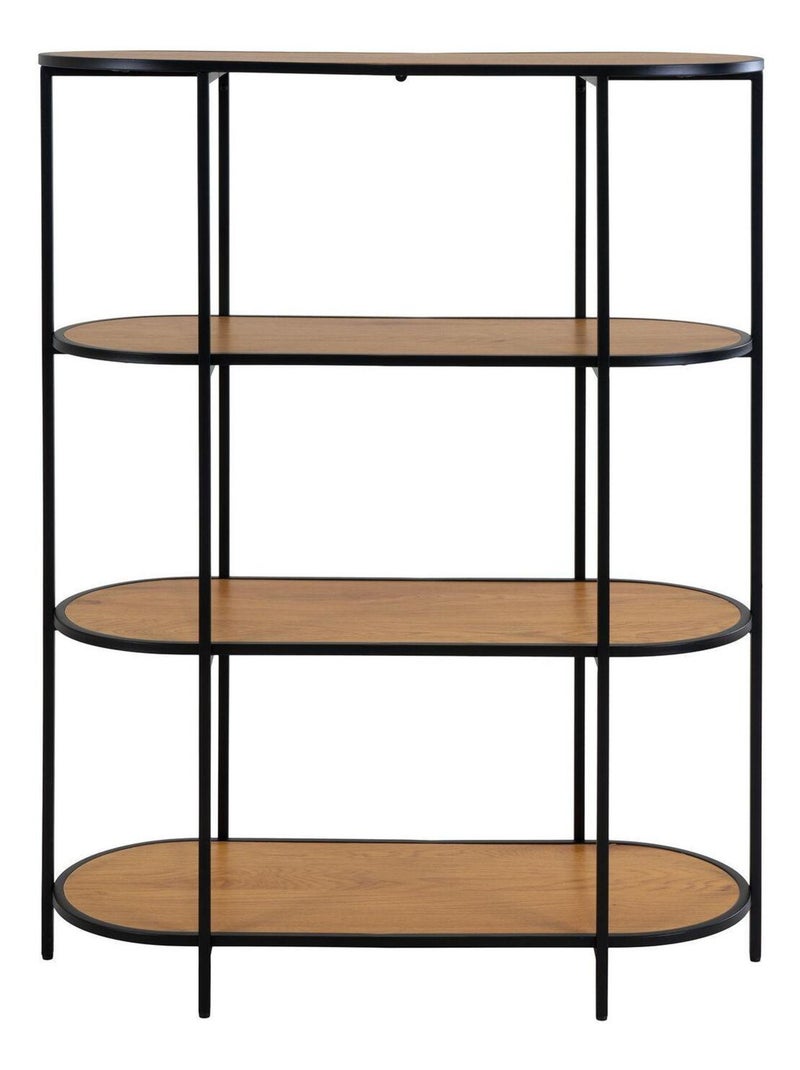 Étagère aspect chêne ovale à 4 étage avec cadre - House Nordic Marron - Kiabi