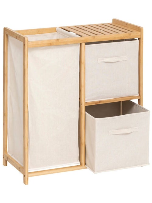 Étagère avec 1 panier à linge et 2 paniers de rangement TIDY BOX - Kiabi