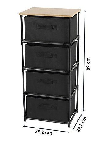 Etagère avec 4 tiroirs intissés
