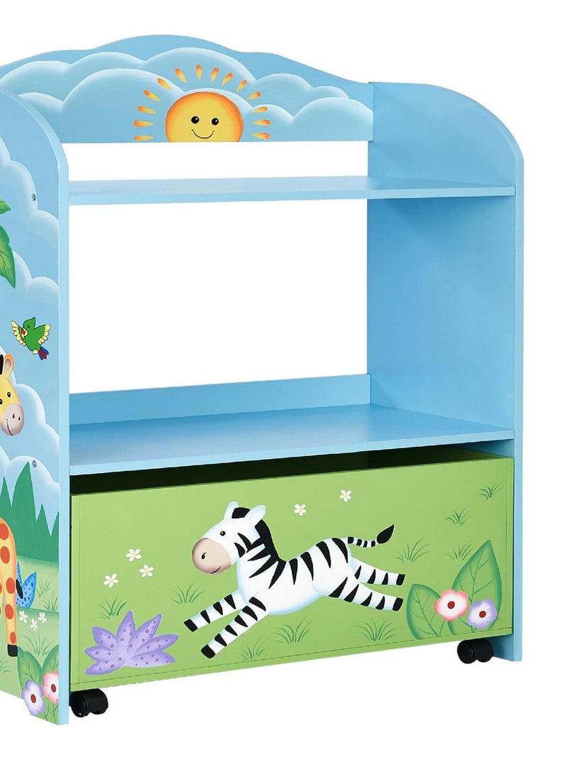 Etagère avec boite coffre de rangement pour chambre enfant Fantasy Fields TD-13219A Bleu - Kiabi