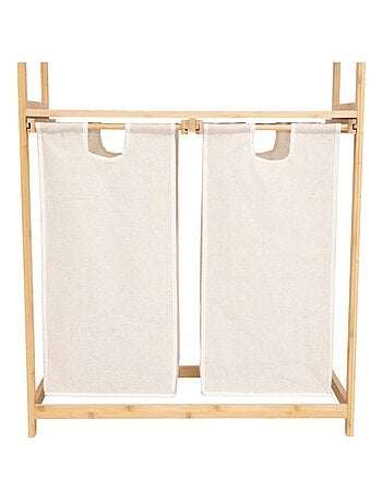 Etagère Bambou avec 2 paniers à linge