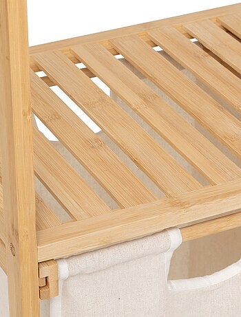 Etagère Bambou avec 2 paniers à linge