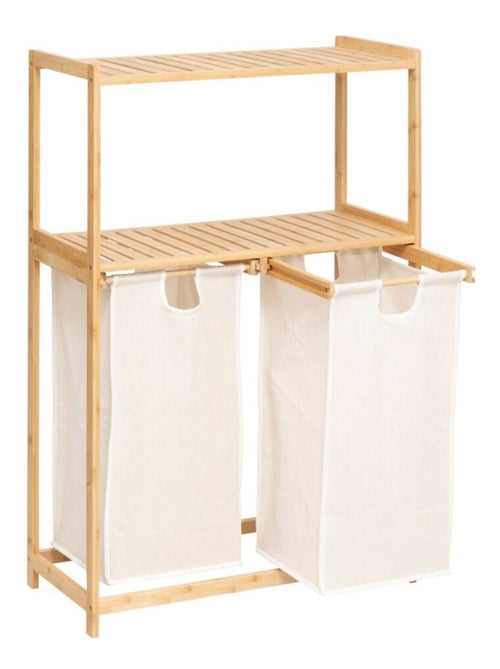 Etagère Bambou avec 2 paniers à linge - Kiabi