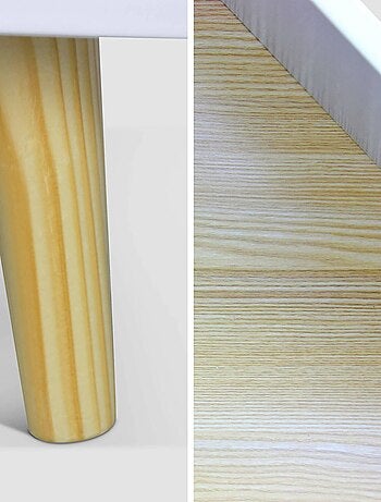 Etagère bibliothèque bois massif 8 compartiments 2 portes Tobias