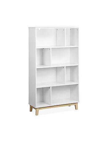 Etagère bibliothèque décor bois 4 étagères Floki