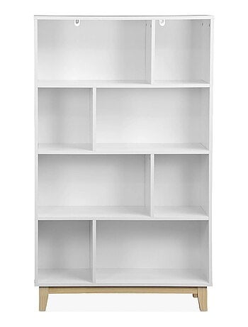 Etagère bibliothèque décor bois 4 étagères Floki