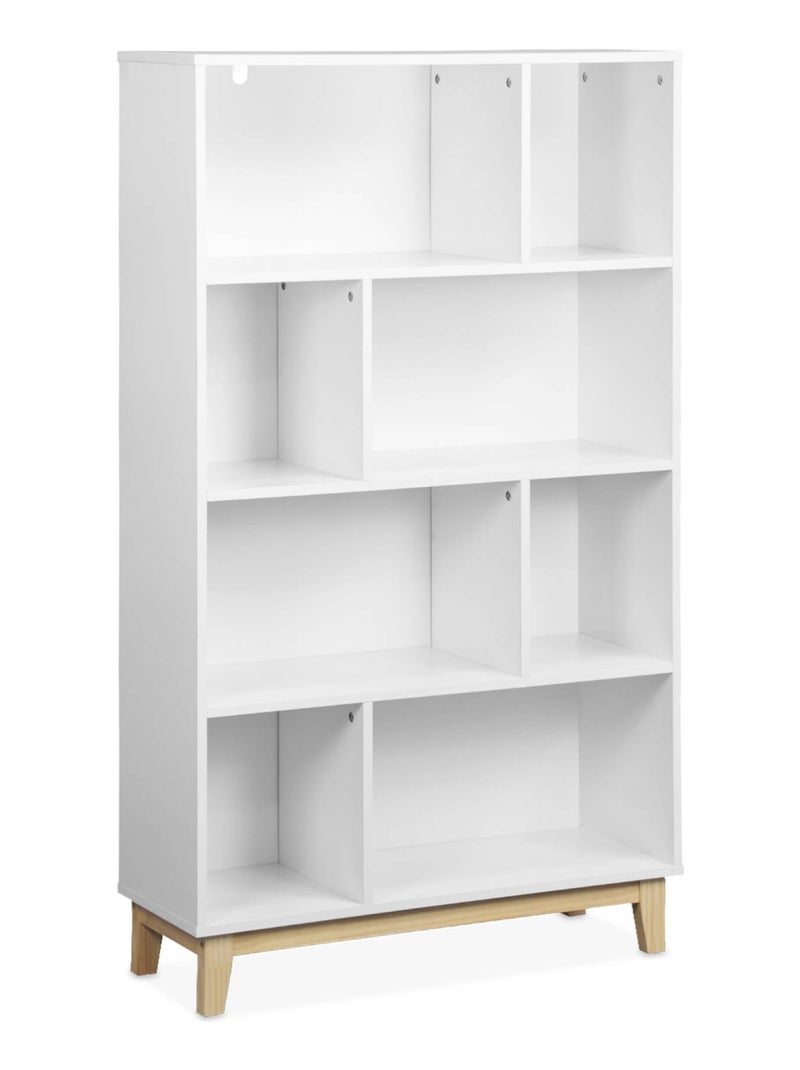 Etagère bibliothèque décor bois 4 étagères Floki Blanc - Kiabi