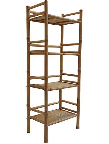 Etagère bibliothèque exotique bambou 4 niveaux fidji