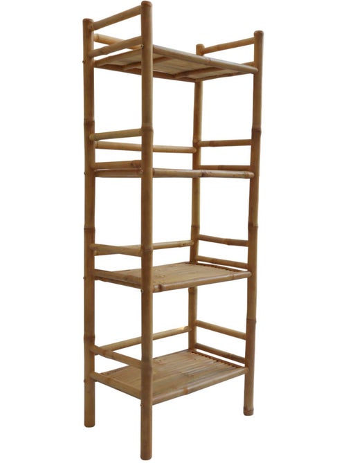 Etagère bibliothèque exotique bambou 4 niveaux fidji - Kiabi Etagère bibliothèque exotique bambou 4 niveaux fidji - Kiabi
