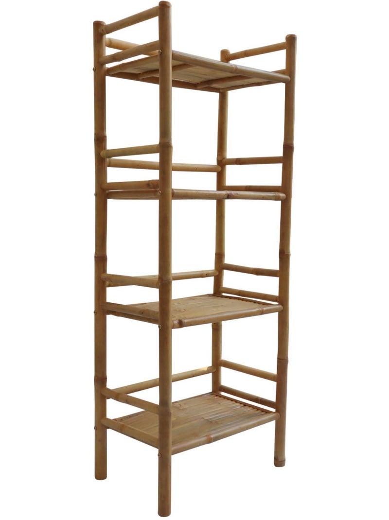 Etagère bibliothèque exotique bambou 4 niveaux fidji Beige naturel - Kiabi
