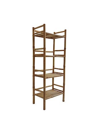 Etagère bibliothèque exotique bambou 4 niveaux Fidji