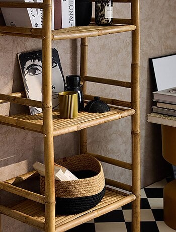 Etagère bibliothèque exotique bambou 4 niveaux Fidji