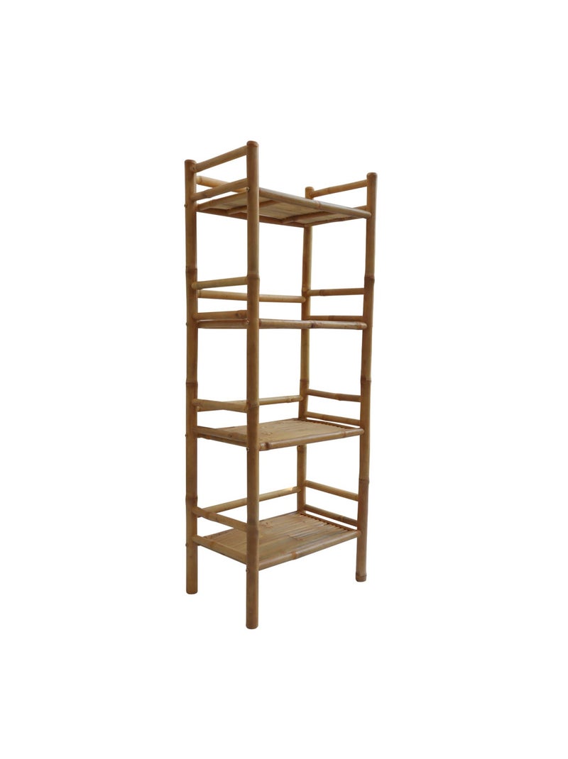 Etagère bibliothèque exotique bambou 4 niveaux Fidji Marron clair - Kiabi