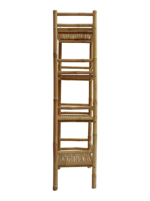 Etagère bibliothèque exotique bambou 4 niveaux Fidji - Kiabi