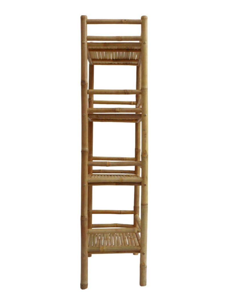 Etagère bibliothèque exotique bambou 4 niveaux Fidji Marron clair - Kiabi