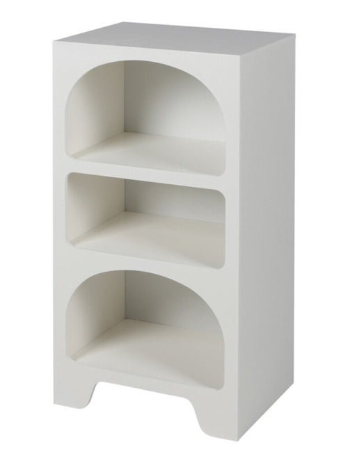 Etagère blanche 3 niches design organique - Kiabi