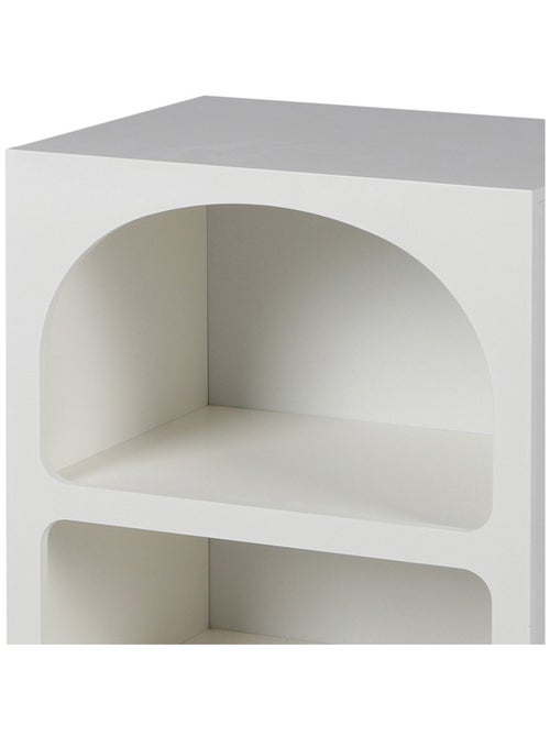 Etagère blanche 3 niches design organique - Kiabi