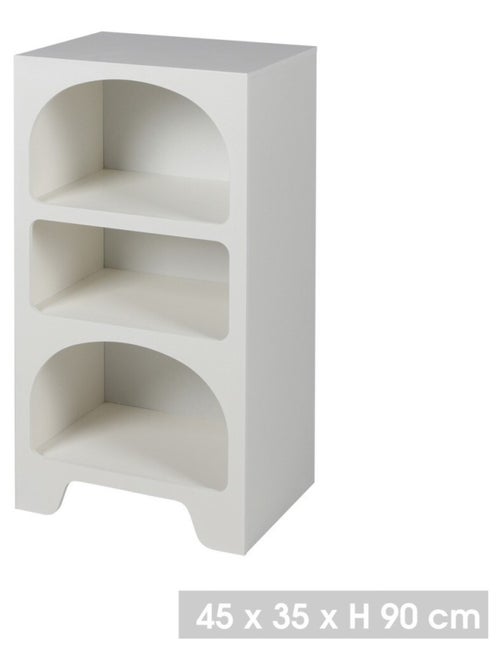 Etagère blanche 3 niches design organique - Kiabi