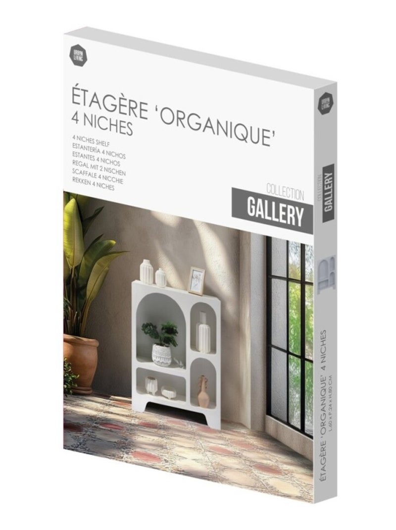 Etagère blanche 4 niches Gallery Blanc - Kiabi