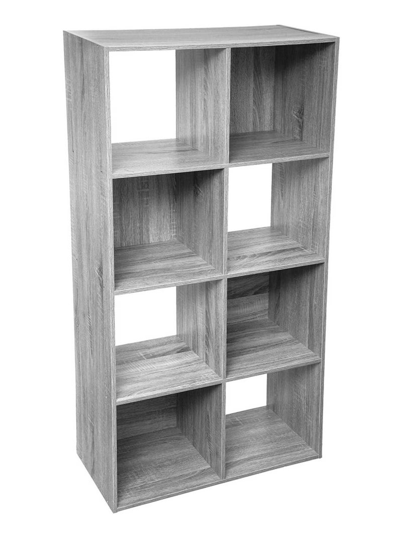 Étagère bois 8 cases mix gris Gris - Kiabi