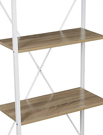 Étagère bois et métal blanc