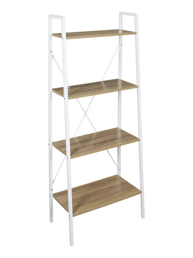 Étagère bois et métal blanc Blanc - Kiabi