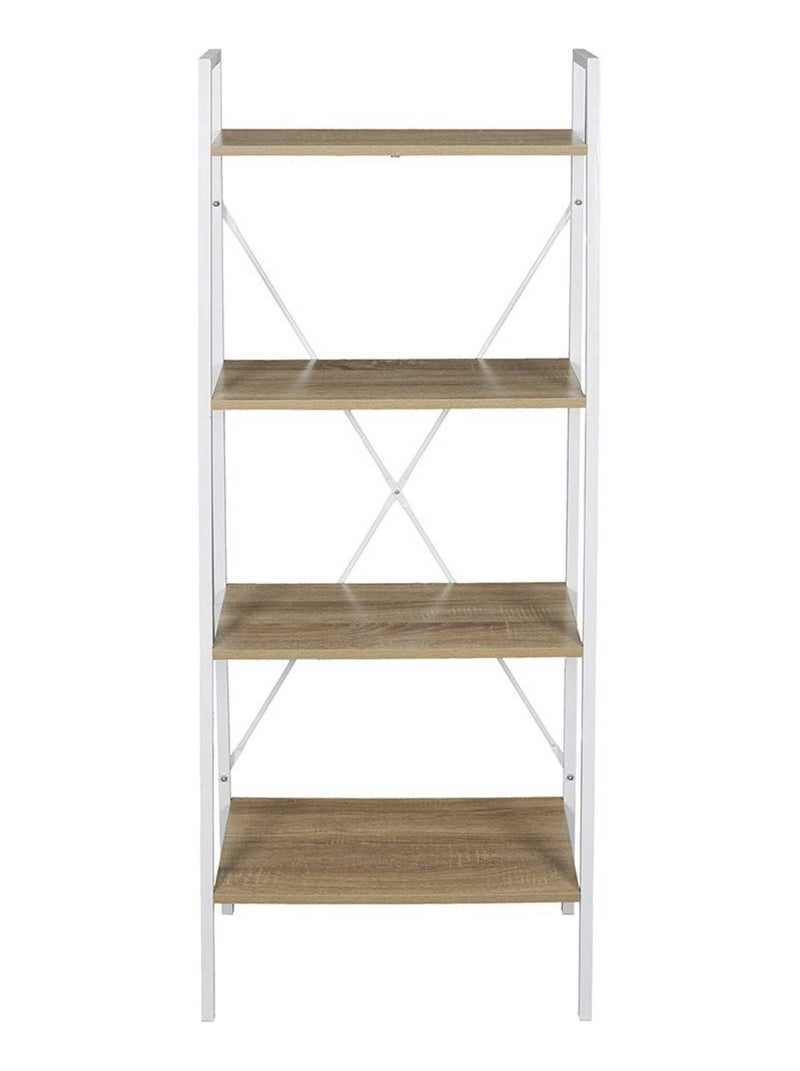 Étagère bois et métal blanc Blanc - Kiabi