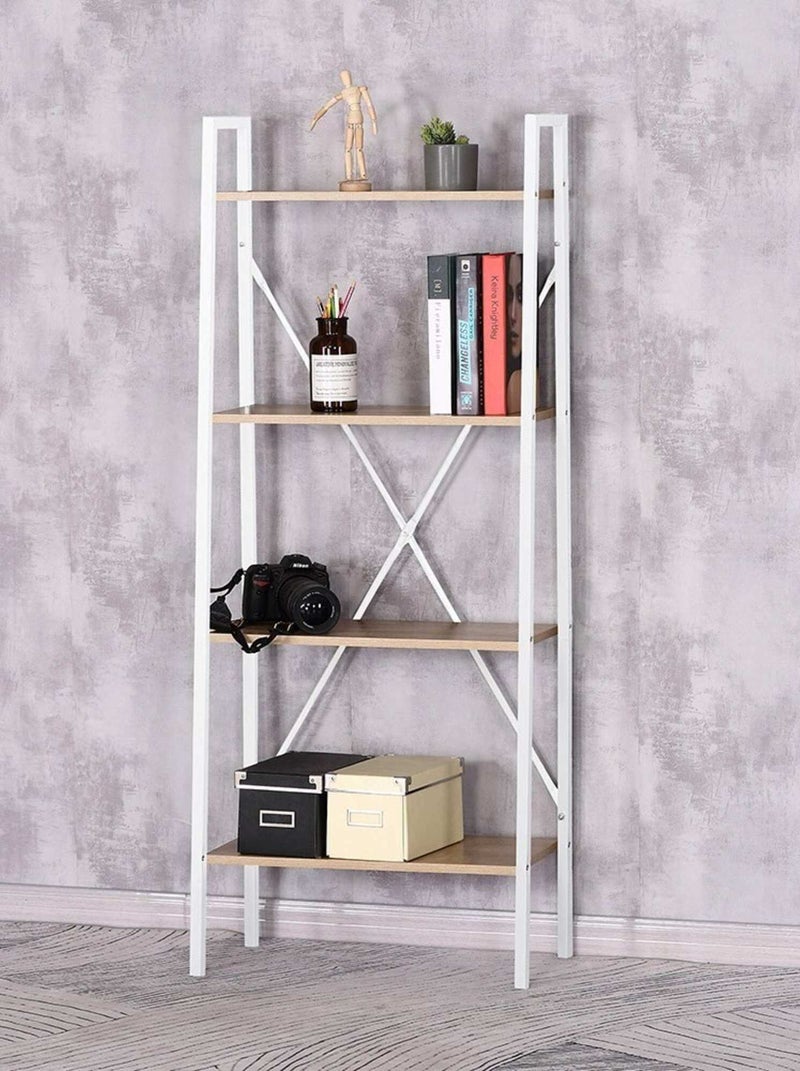 Étagère bois et métal blanc Blanc - Kiabi
