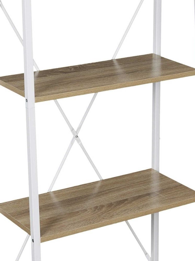 Étagère bois et métal blanc Blanc - Kiabi