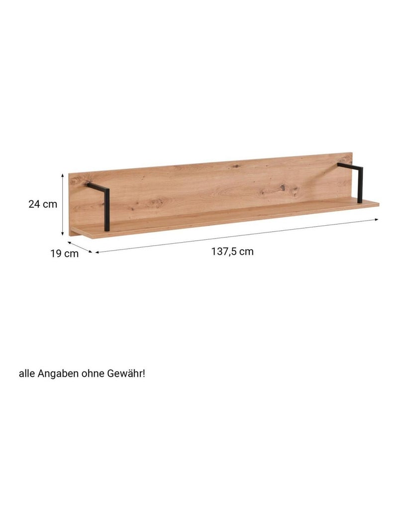 Étagère bois Métal Noir Naturel Style Industriel Noir - Kiabi