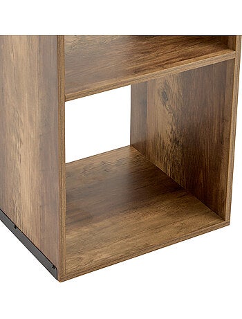 Étagère colonne 3 cases en bois et métal MIX'N MODUL