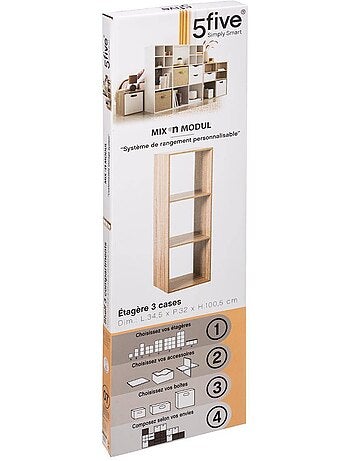 Étagère colonne 3 cases mix'n modul