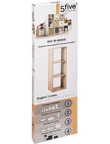 Étagère colonne 3 cases mix'n modul