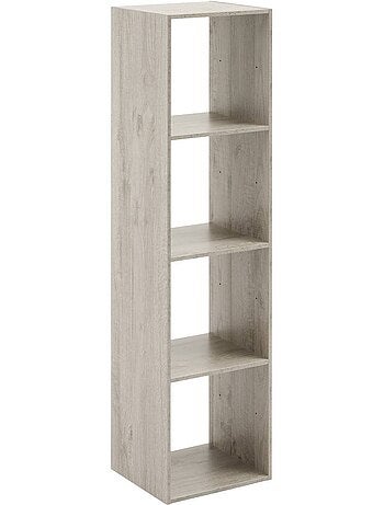 Étagère colonne 4 cases en bois MIX'N MODUL