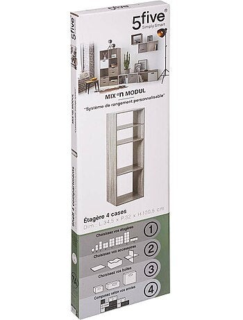 Étagère colonne 4 cases MIX'N MODUL