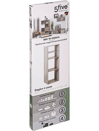 Étagère colonne 4 cases MIX'N MODUL