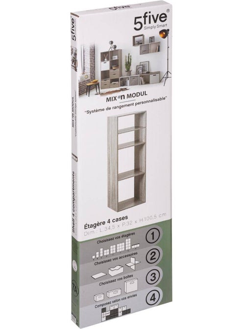 Étagère colonne 4 cases MIX'N MODUL - Kiabi