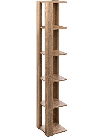 Étagère colonne d'angle effet chêne naturel