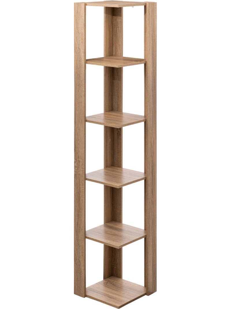 Étagère colonne d'angle effet chêne naturel Beige - Kiabi