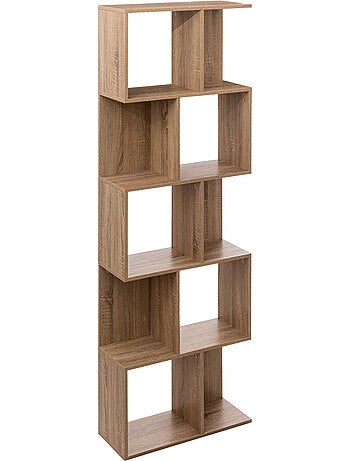 Étagère colonne double effet chêne naturel