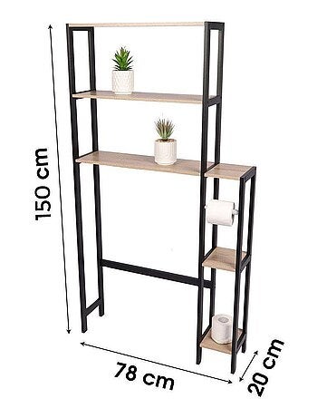 Étagère contour WC avec dérouleur Colorado