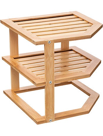 Étagère d'angle 2 niveaux BAMBOU