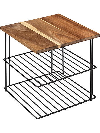 Etagère d'angle 2 niveaux BLACKACIA