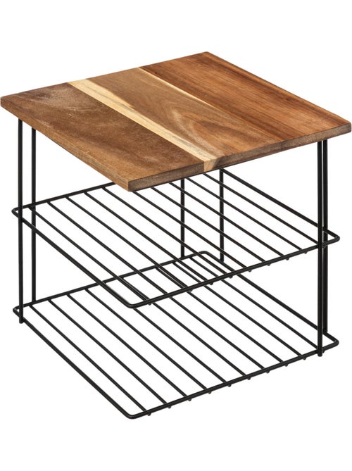 Etagère d'angle 2 niveaux blackacia - Kiabi