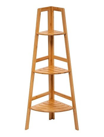Etagère d'angle 3 niveaux bambou
