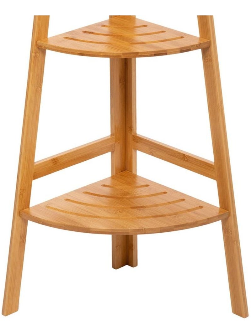 Etagère d'angle 3 niveaux bambou Beige - Kiabi